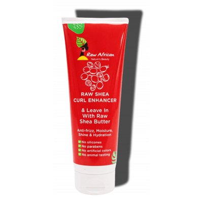 RAW AFRICAN RAW SHEA CURL ENHANCER LEAVE IN ANTI-FRIZZ & HAIR MOISTURIZER 250 GM